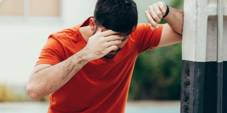 Man experiencing dizziness